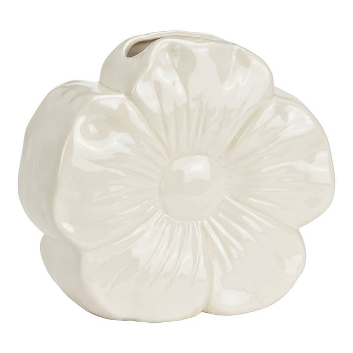 Vase Blume aus Porzellan, Weiß (B/H/T) 22x19x9cm für den Großhandel von Wurm