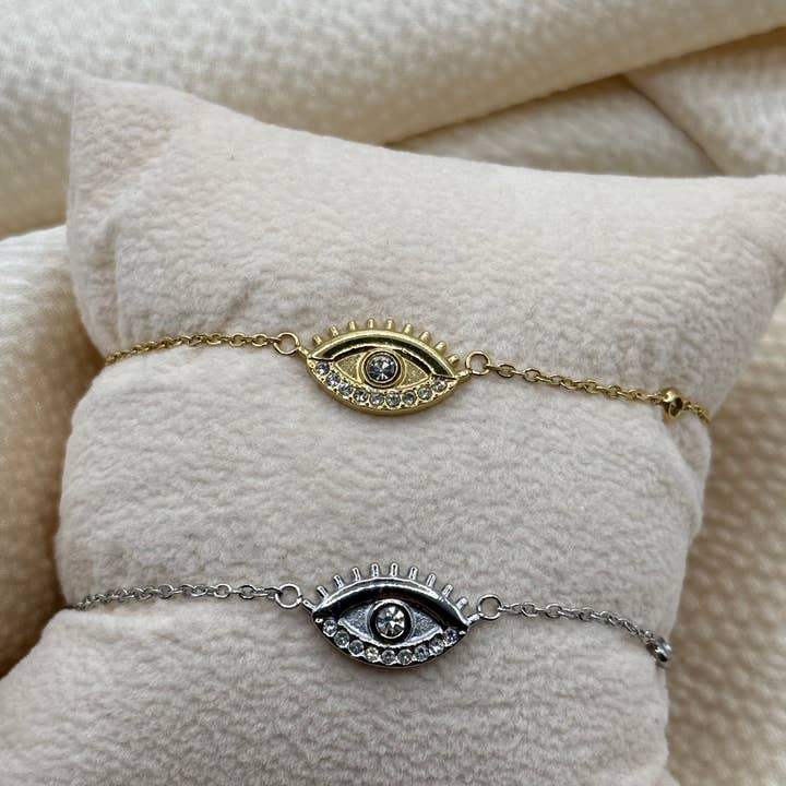 YOLA - Wholesale Charm/Dangle Bracelet - Diamond Eyes Edelstahl Armband0