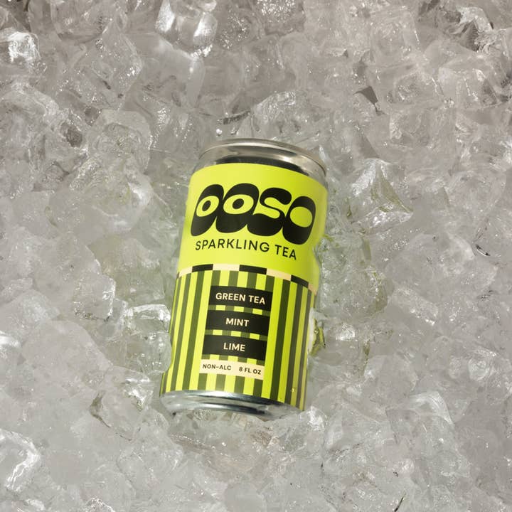 OOSO Sparkling Tea - Wholesale Non-Alcoholic Aperitif/Mocktail - Green Tea Mint Lime Sparkling Tea | 8.4oz Can1