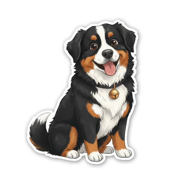 Glada Tassar - Berner Sennenhund klistermärke för wholesale av Sticker Atlas
