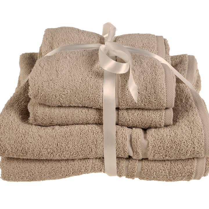 Allure Bath Fashions – wholesale Towel set – Hotel Essentials Cotton Four Piece Towel Set - Ribbon Tied