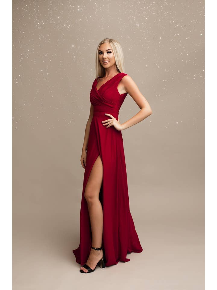 Eva & Lola - Epsilonn - Wholesale Gown - Women's - Thigh Split Bridesmaid Dress - R13903