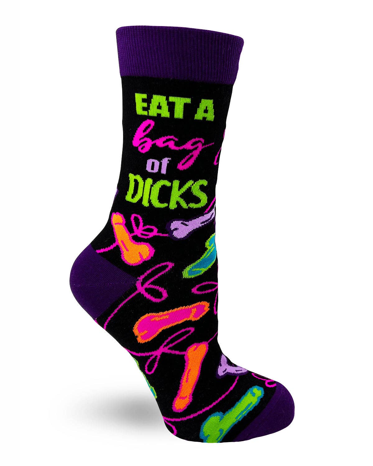 Fabdaz - Wholesale Socks - Women's - Eat a Bag of Dicks Sassy Women's Novelty Crew Socks1