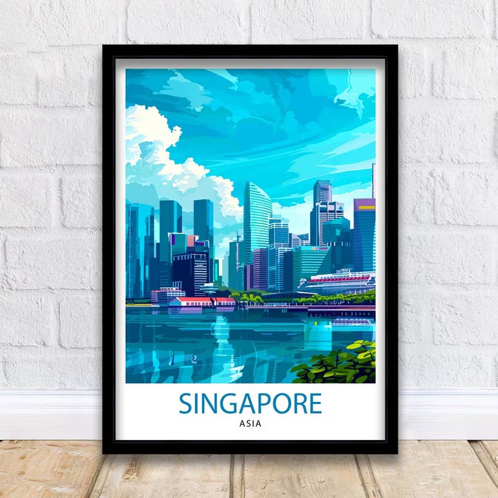 Singapore Travel Poster for wholesale by InkNPrintz