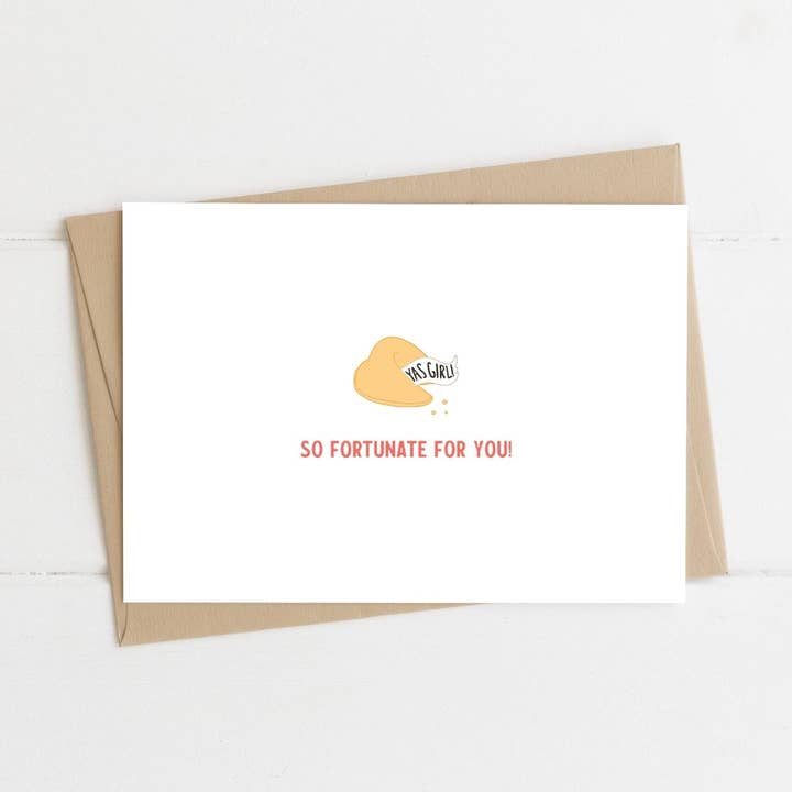 Love Pun Greeting Card - Fortune Cookie for wholesale by Be Well Stationery