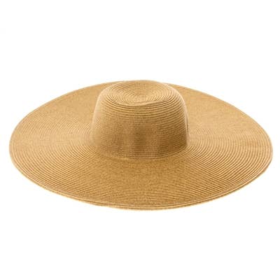 DNMC - Wholesale Straw Hat - Women's - CLASSIC STRAW SUMMER HAT (6-INCH BRIM) IN 3 COLORS!