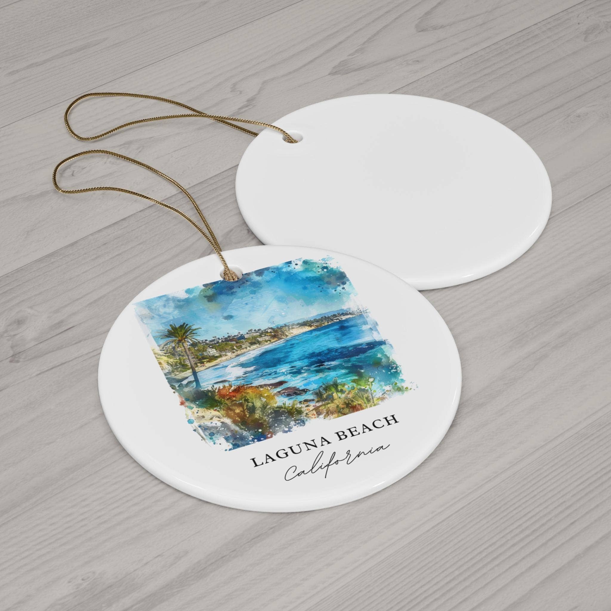 Premium Travel Art – wholesale Ornament – Laguna Beach CA Ornament: Unique Laguna Beach Souvenir, Laguna Beach Xmas Decor, and Authentic Laguna Beach California Christmas Gift1