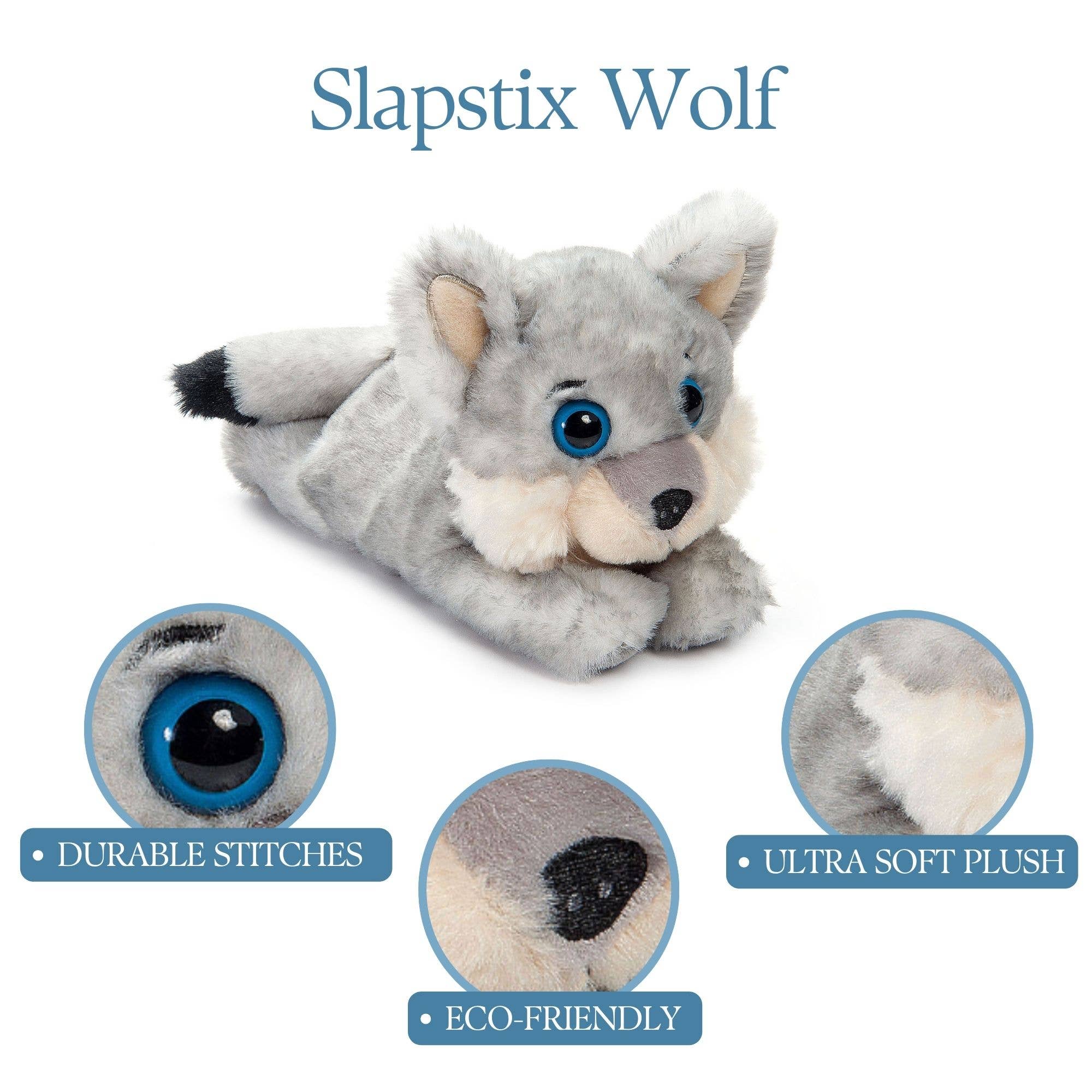 The Petting Zoo - Wholesale Stuffed/Plush Toy - Kids & Baby - 10" (23cm) Slapstix Wolf Giant Plush Slap Bracelet1