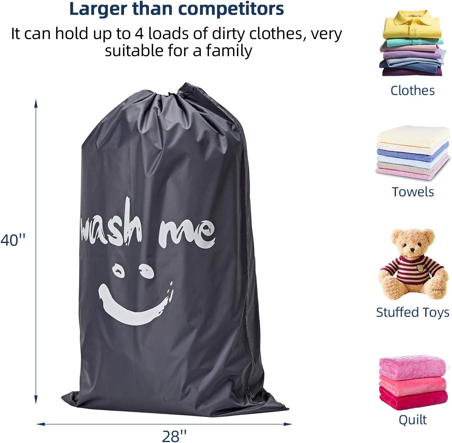 True & Tidy - Wholesale Laundry Bag - True & Tidy Extra Large Foldable Laundry Bag1