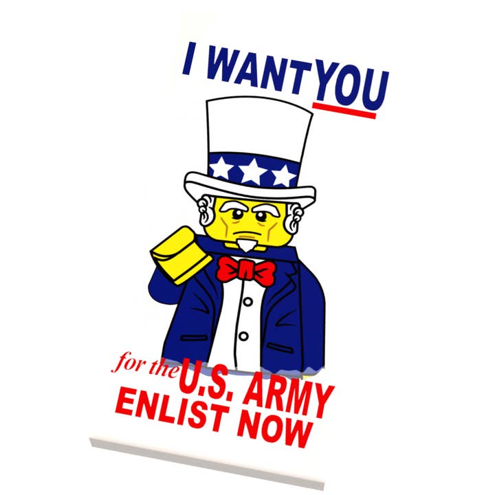 I WANT YOU USA Military Recruitment Poster (2x4 Tile) - B3 Customs for wholesale by B3 Customs