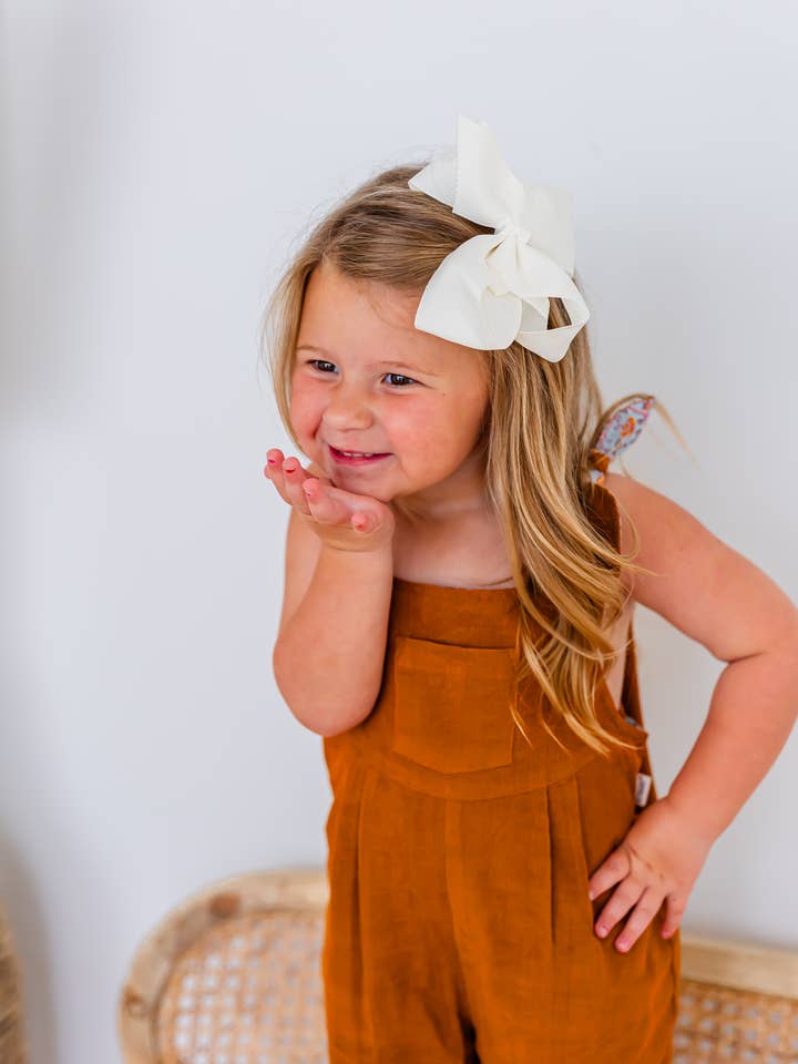 Yo Baby - Wholesale Jumpsuit - Kids - Reversible Solid Rust Corduroy & Rust Floral Printed Jumpsuit : Infant : Baby : Toddler : Tween : Kids6