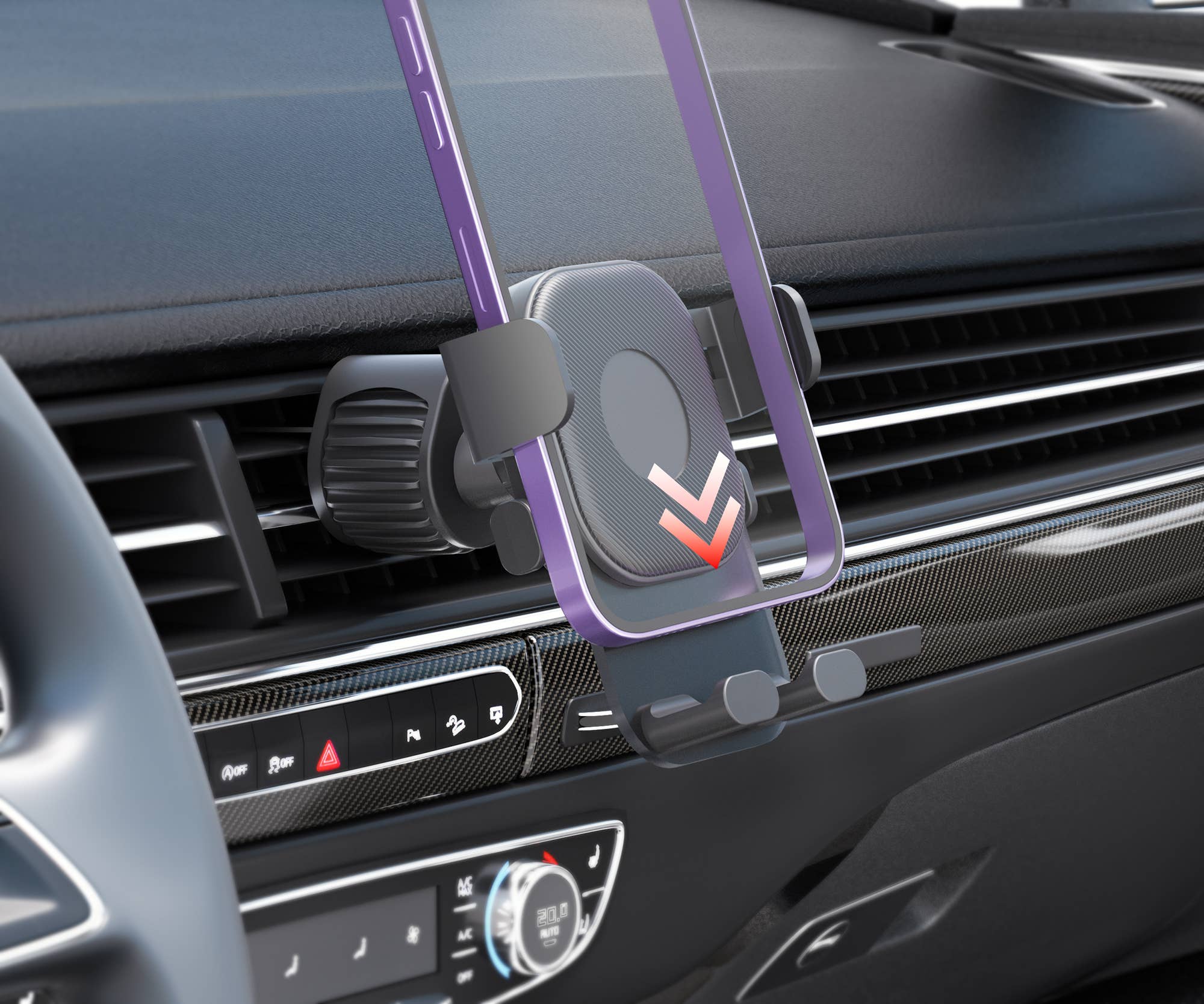 LAX Gadgets – wholesale Car Decorative Charm - Unisex – LAX Gravity Clear Cradle Car Vent Mount with Retail Pack4