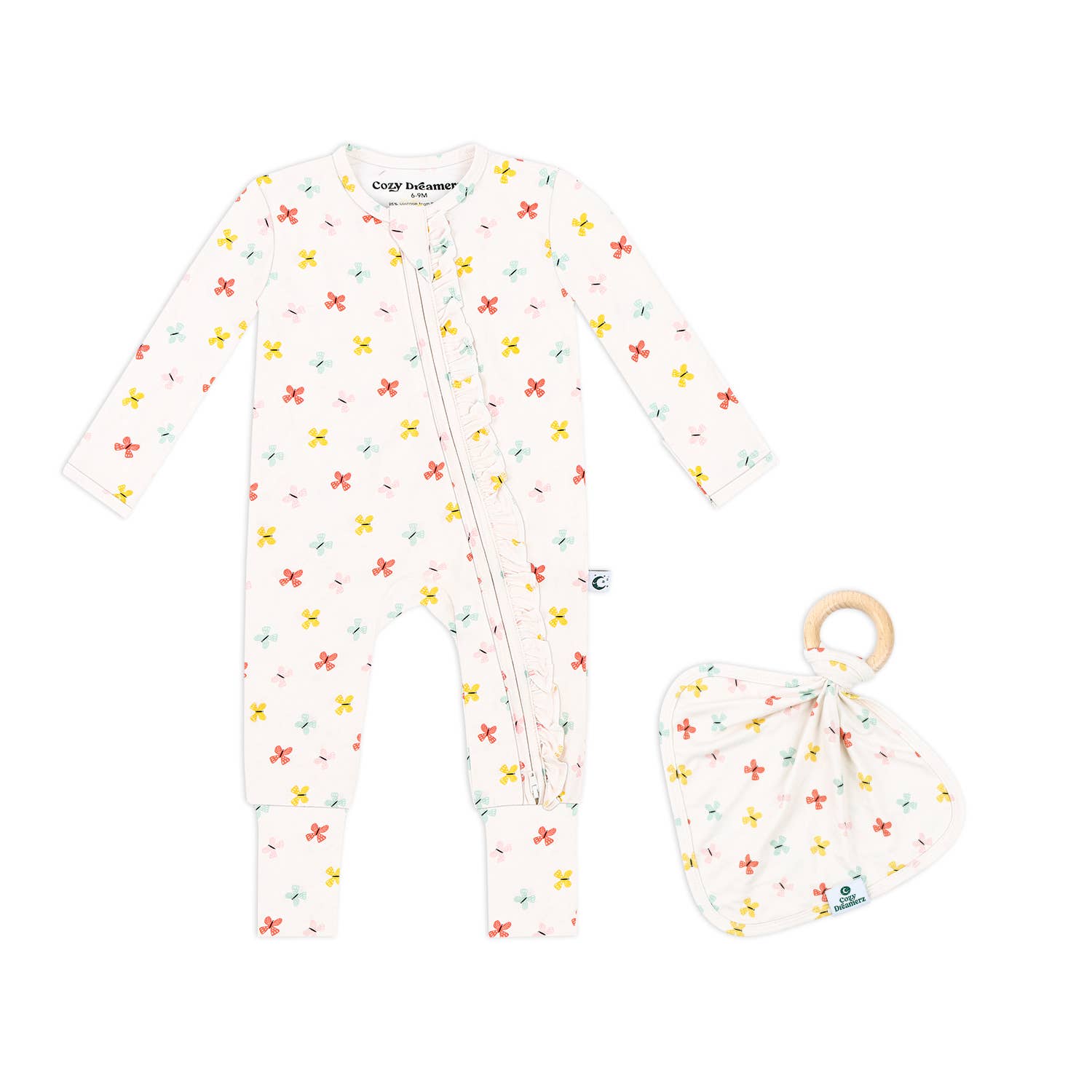 Cozy Dreamerz – Großhandel Schlafanzug – Baby – Flutter - Ruffle Bamboo-Schlafanzug4