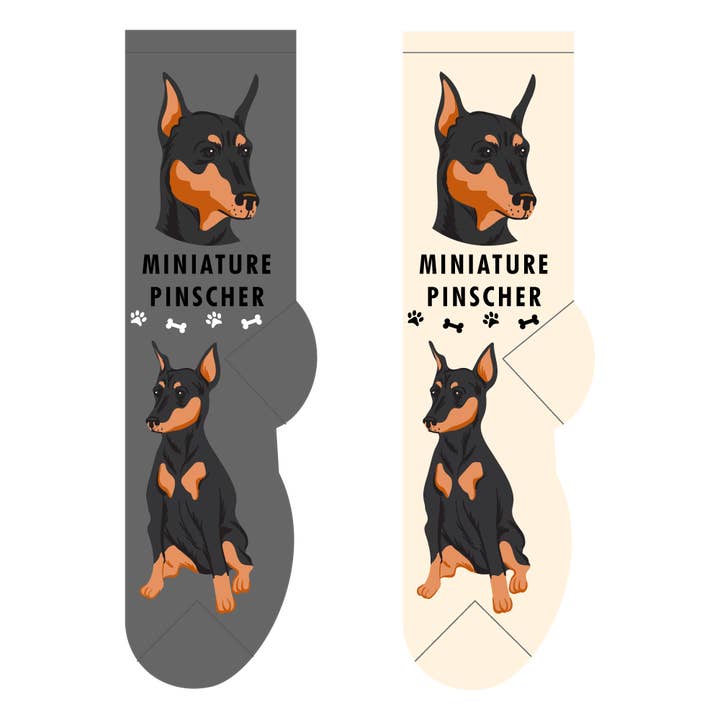 Miniature Pinscher for wholesale by FOOZYS Fun Socks