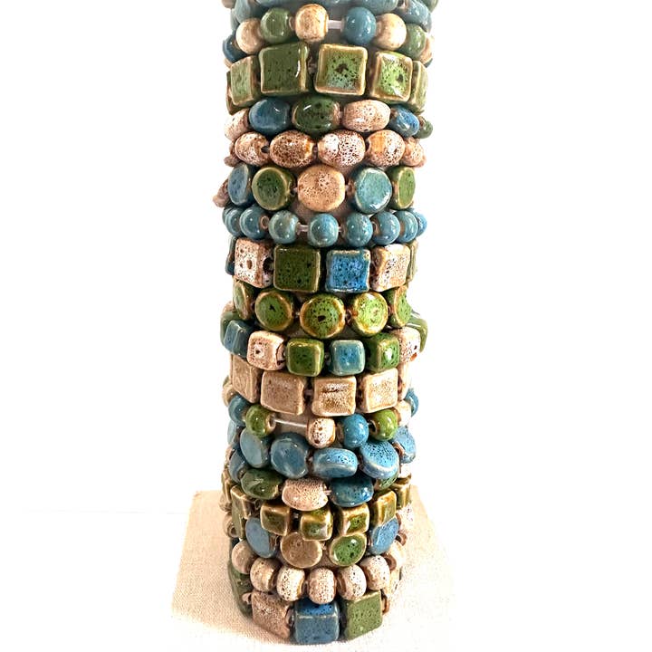 Chloe & Lex – wholesale Beaded bracelet – Seashore Color Solid and Multi Clay Bead Stretch Bracelets2