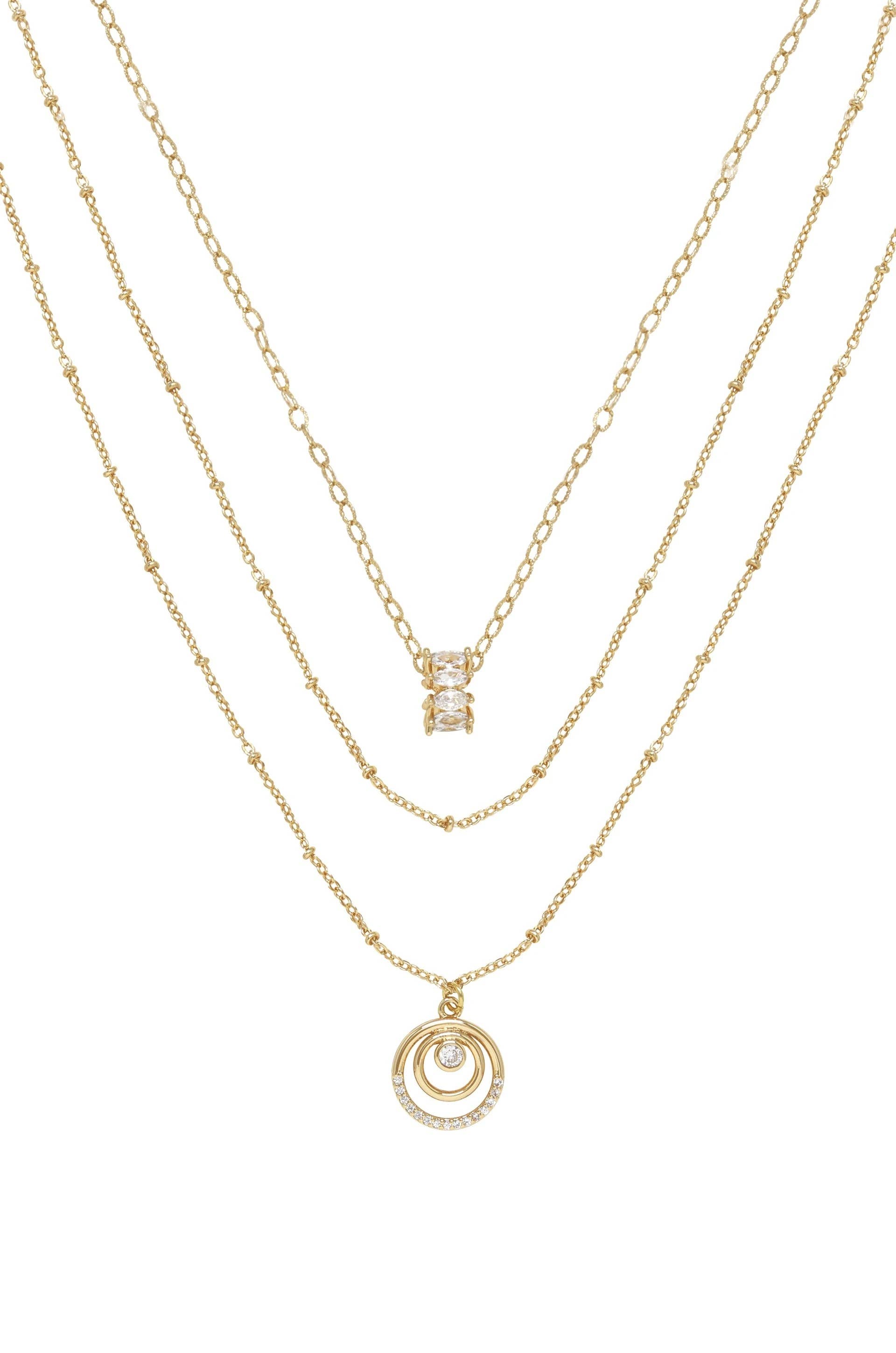 Ettika – Großhandel Schmucksets – Circles of Crystal Zierliches geschichtetes Halsketten-Set