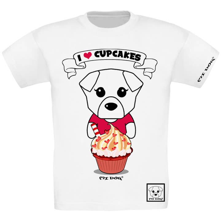 Regular Fit T-Shirt „I Love Cup Cakes“ für Jungen für den Großhandel von MI DOG