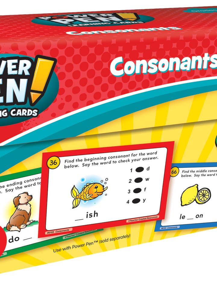 Schede didattiche Power Pen®: consonanti per la vendita all'ingrosso da parte di Teacher Created Resources