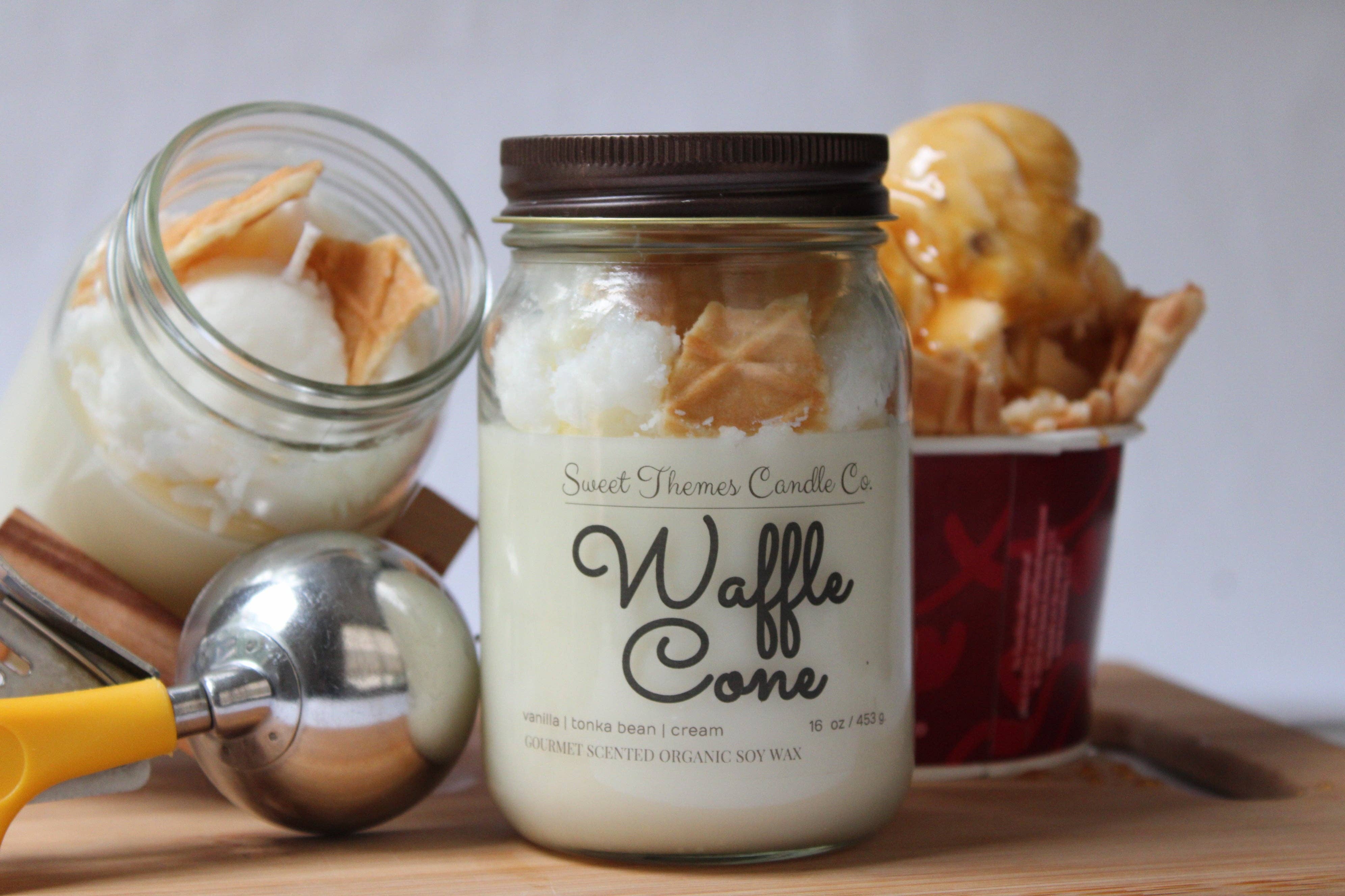 Sweet Themes Candle Co. - Vente Bougie en bocal - Cône gaufré7