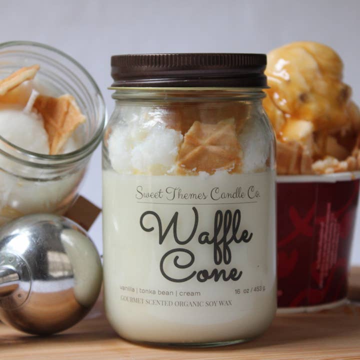 Sweet Themes Candle Co. - Vente Bougie en bocal - Cône gaufré7