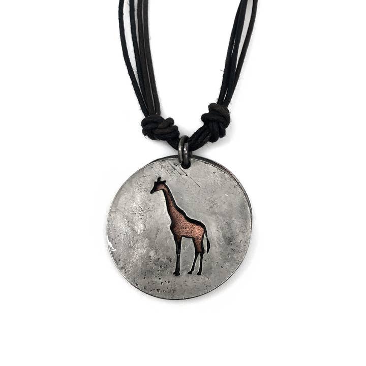 Pewter Necklace - Giraffe for wholesale by Anju Jewelry