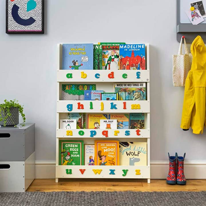 Tidy Books Alphabet Kids Bookcase - Wooden Wall Bookshelf for wholesale by Tidy Books