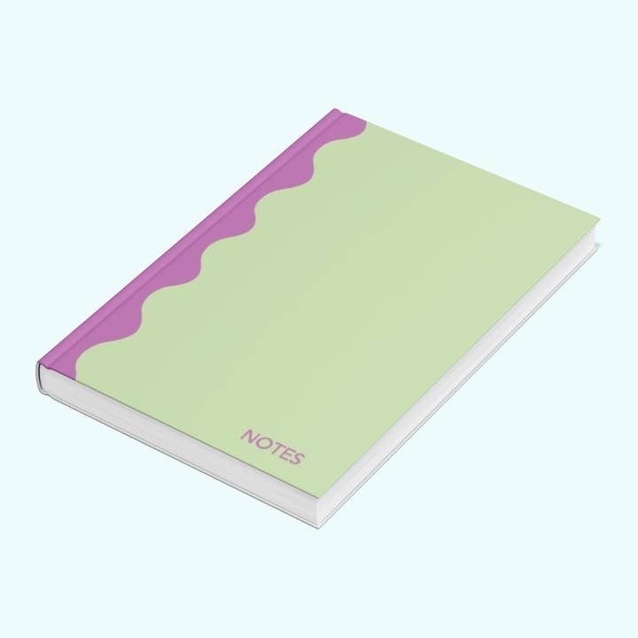 Purple Notes Cute Scalloped Notebooks – Soft Cover, Lined for wholesale by CheerNotes Greeting Cards & Stationery