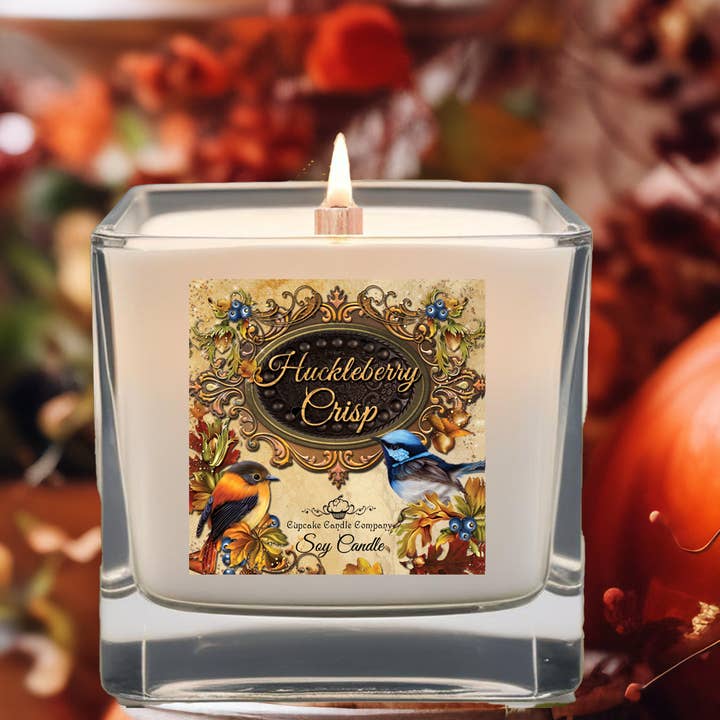 Cupcake Candle Company - Wholesale Jar/Filled Candle - Fall Huckleberry Crisp Wood Wick Candle 2