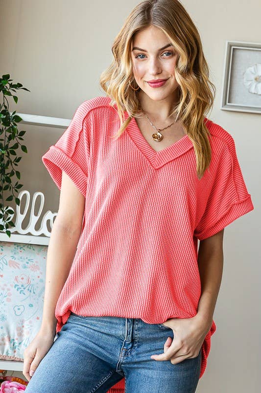 HEIMISH - Wholesale Tunic - Women's - ET7484-10 SOLID URBAN RIBBED TOP6