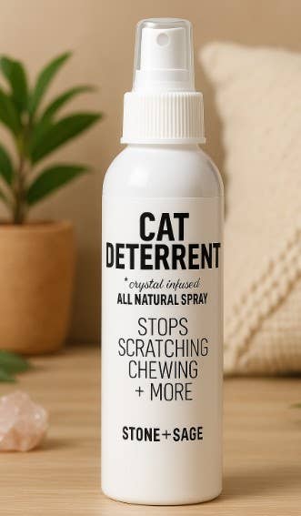 ERTH World Corp DBA Stone+Sage – Engroshandel Kæledyrsspray – Kat/hund – Krystalinfunderet katteafskrækningsspray Naturlig sikker træning2