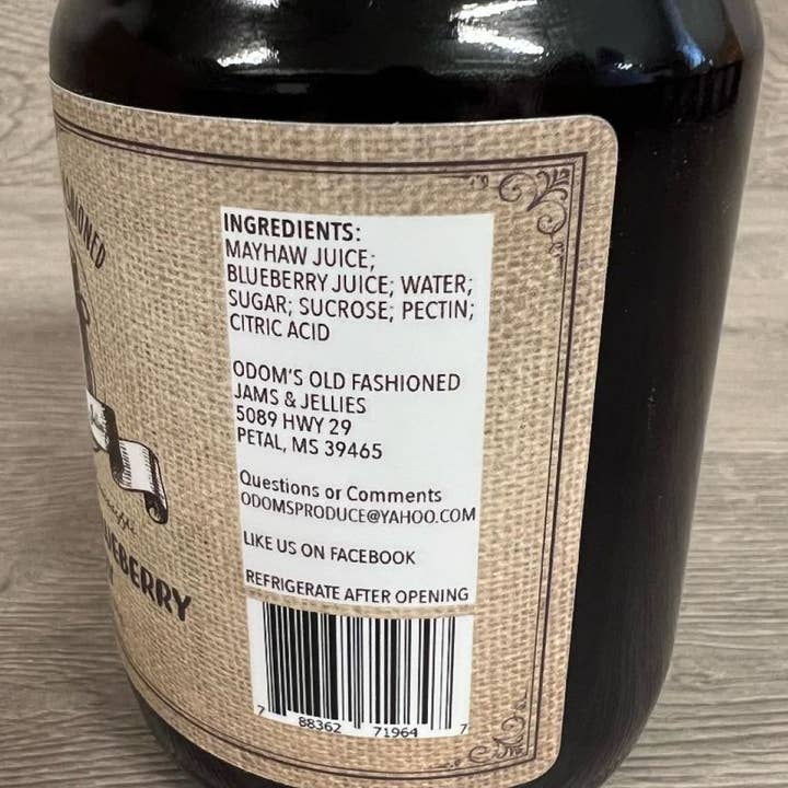 Odom's Old Fashioned Goods - Wholesale Jam/Jelly - Mayhaw Blueberry Jelly1