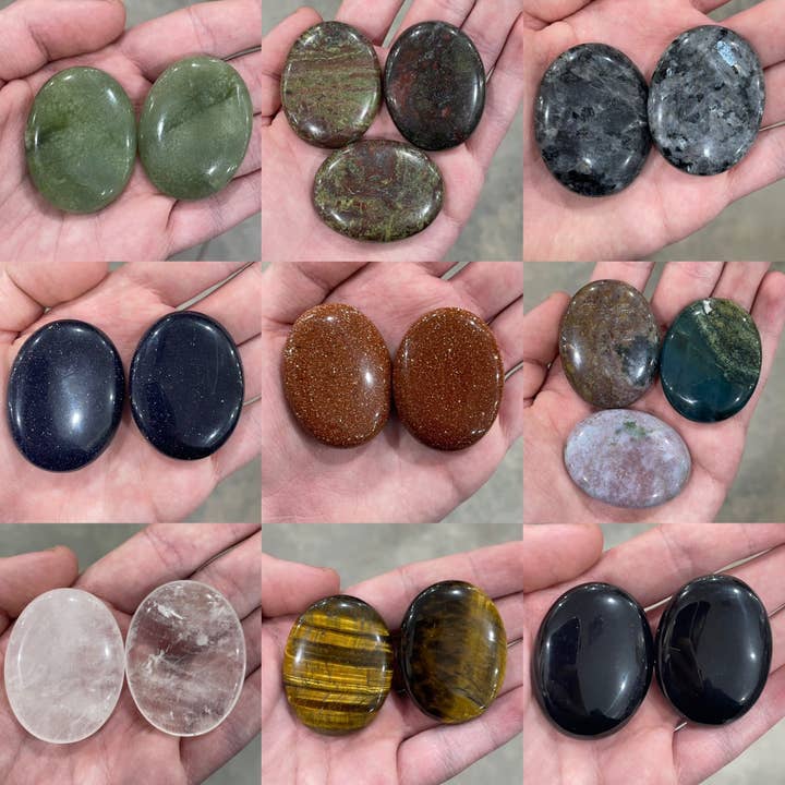 Keystone Crystals - Wholesale Spiritual Stone/Crystal - Gemstone Palm Stones 45mm – Bulk Crystal Supplies