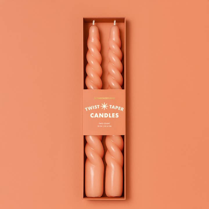 Bougies Torsadées Effilées | Rouille | Halloween pour la vente par Sunshine Studios