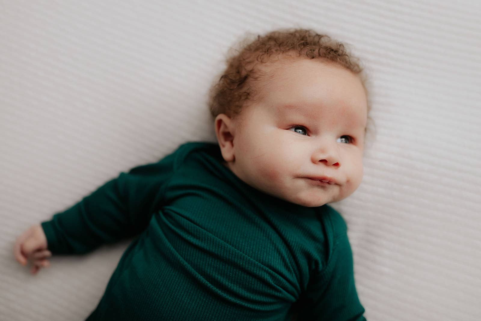 Three Little Tots - Wholesale Babygown - Baby - Forest Green Ribbed Knotted Newborn Baby Gown Sleepwear6