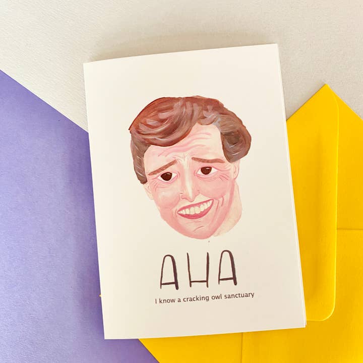 Aha Alan Patridge Greeting Card for wholesale by Fernandes Makes