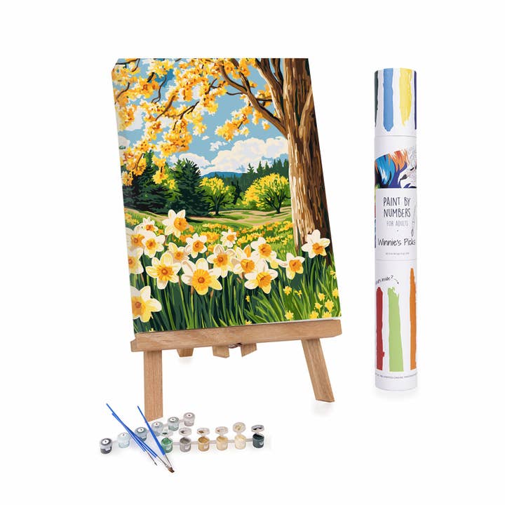 Paisagem de Narcisos da Primavera – Kit de Pintura de Primavera para Presentear por atacado de Winnie's Picks