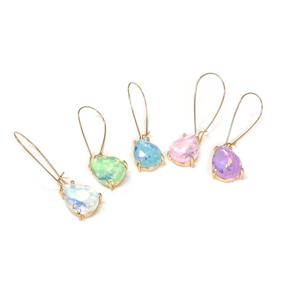 StarryNYC - Wholesale Dangle Earrings - Teardrop Glass Bead 14mm x 18mm w/ Kidney Wire Earrings3