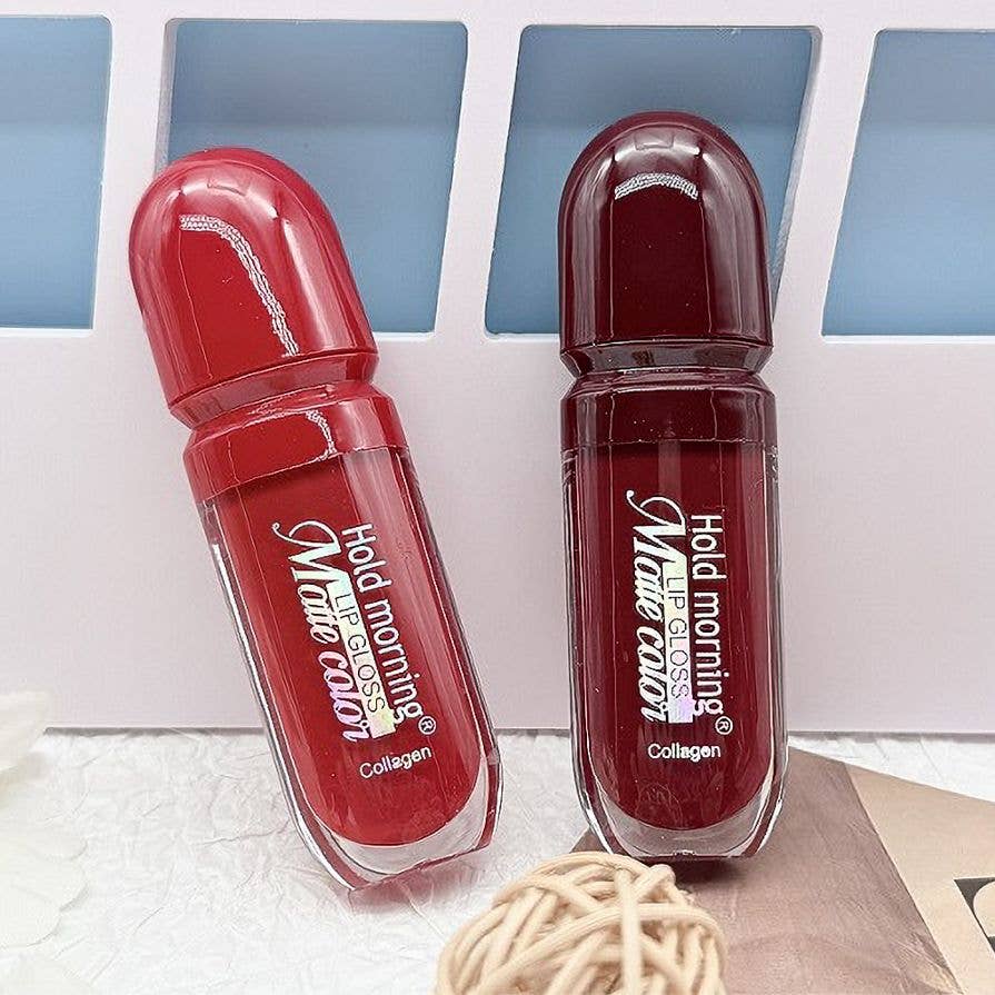 Diacly - Vente Brillants à lèvres et gloss - Lot de 24 Brillants à Lèvres Couleur Mate Matin Rouge Tonalité0