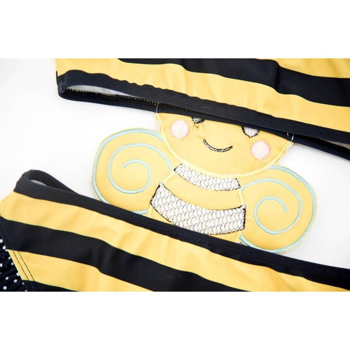 Little Chic Boutique - Wholesale One Piece Swimsuit - Kids - Baby/Toddler Girl's Honey Bee Design One-Piece Design Swimsuit
