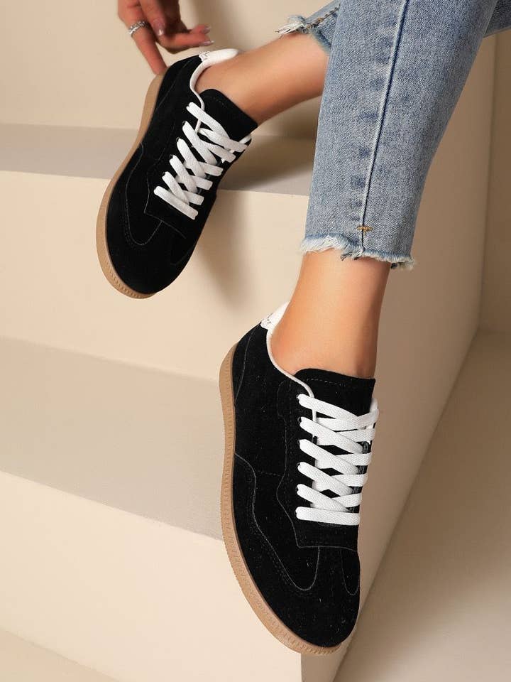 No Doubt Shoes - Wholesale Lifestyle Sneakers - Women's - WOMEN'S FAUX SUEDE CASUAL GUM SOLE SNEAKERS