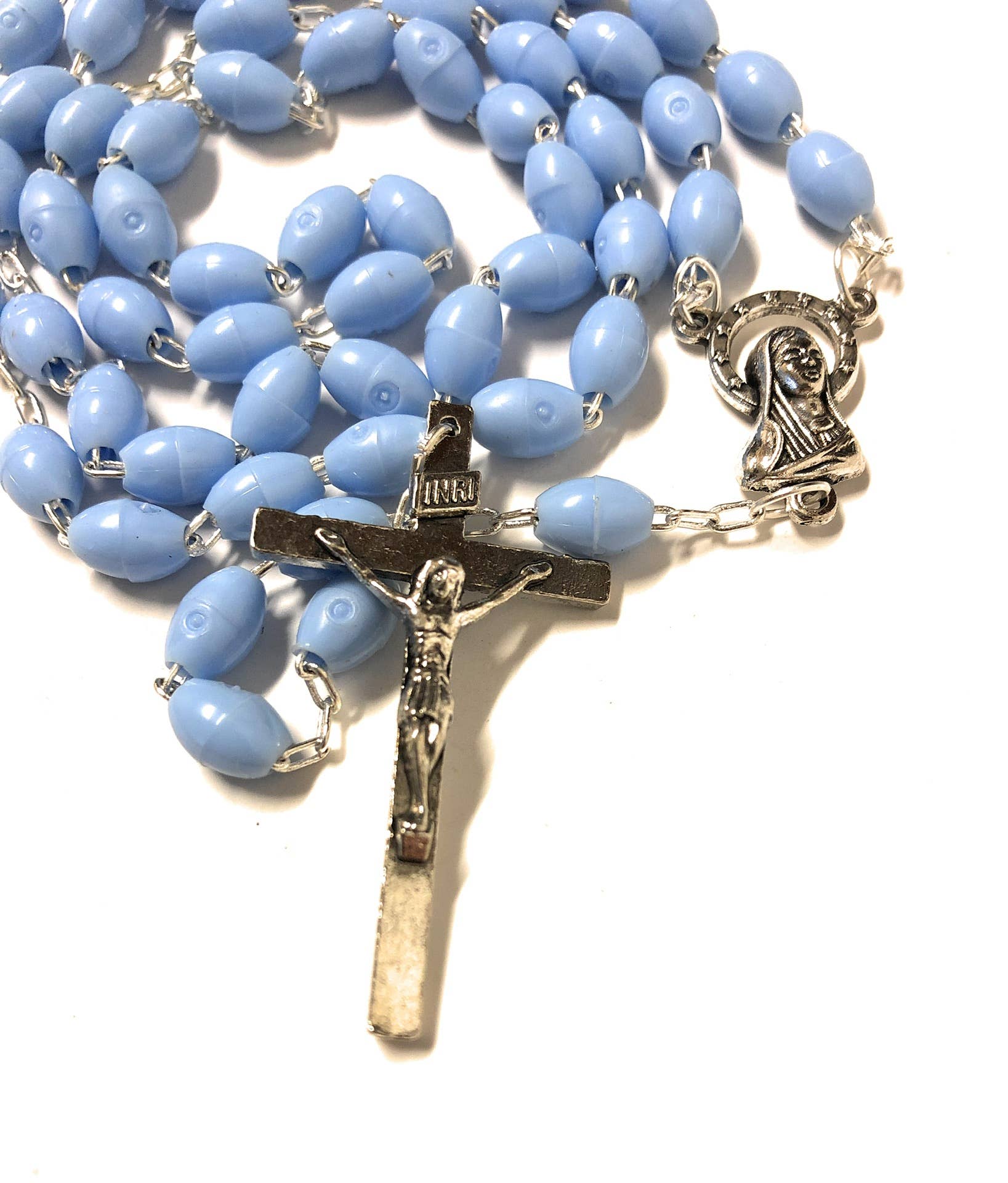 Costa Articoli Religiosi - Wholesale Prayer Beads Necklace - Celestial plastic rosary mm. 8x61