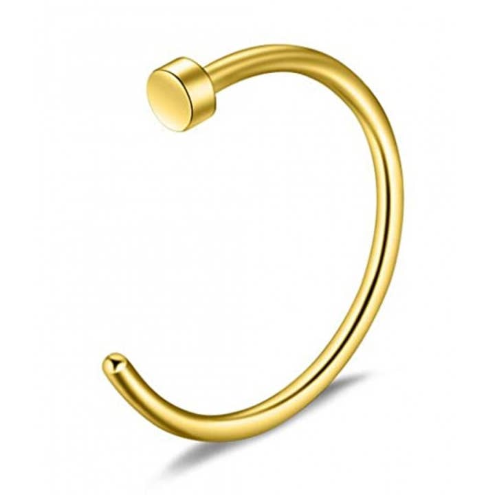 Bodytrend - Vendita all'ingrosso Piercing ad anello per naso - Titanio - Cerchietto per il naso, Anello per il naso, Anello a C1