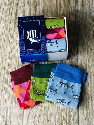 3p Socks Box| GOTS Organic cotton| MIL for wholesale by MIL