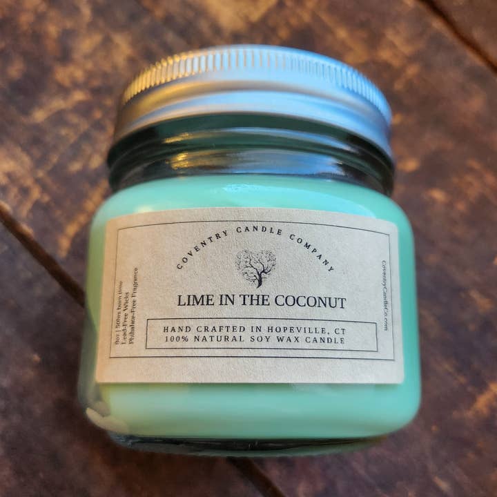 Lime in the Coconut 8oz soy candle for wholesale by Coventry Candle Company
