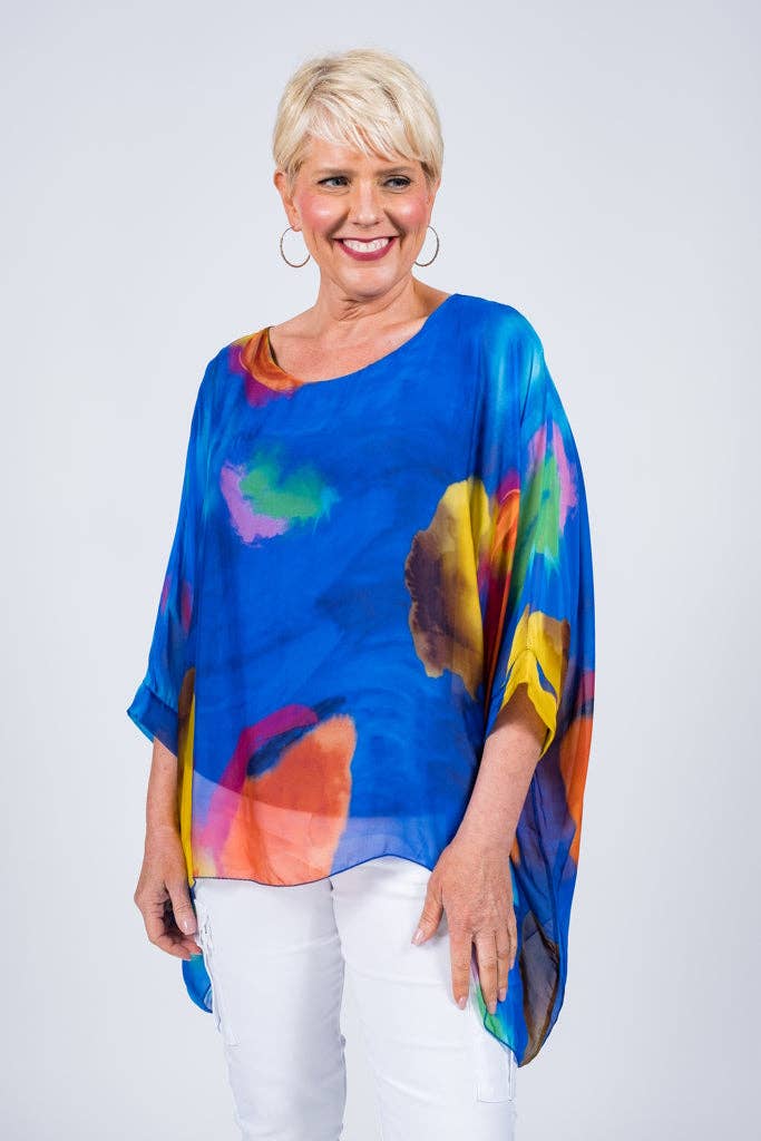 TINA Stephens Italy/Tees By Tina - Wholesale Kaftan - Women's - Sofia Sunrise Silk Kaftan (BQ201U)3