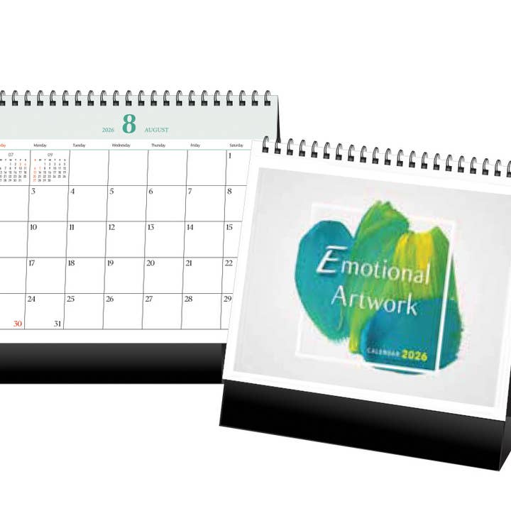2026 Desk Calendar & Monthly Planner,Emotional Artwork, D-09 for wholesale by BEBELUNA