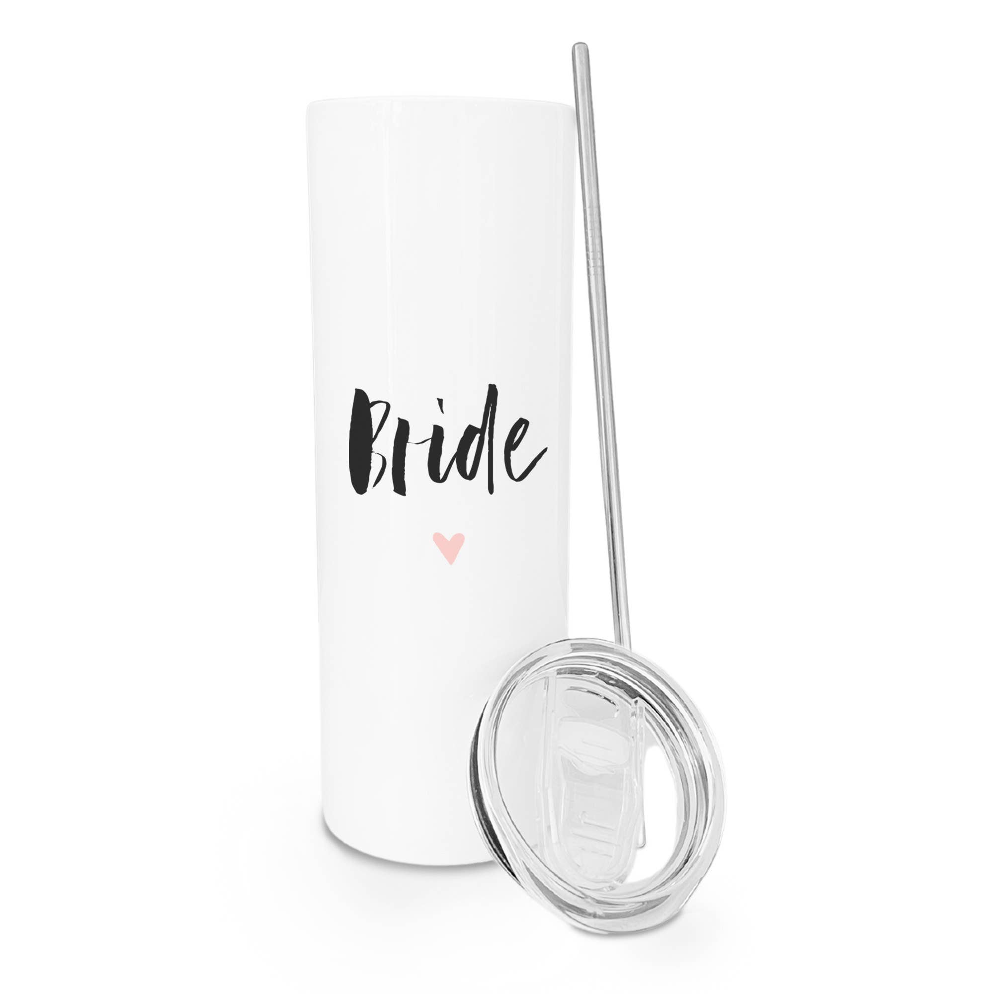 The Cotton & Canvas Co. - Wholesale Insulated Mug/Tumbler - Bride Insulated Skinny Stainless Steel Wedding Tumbler1