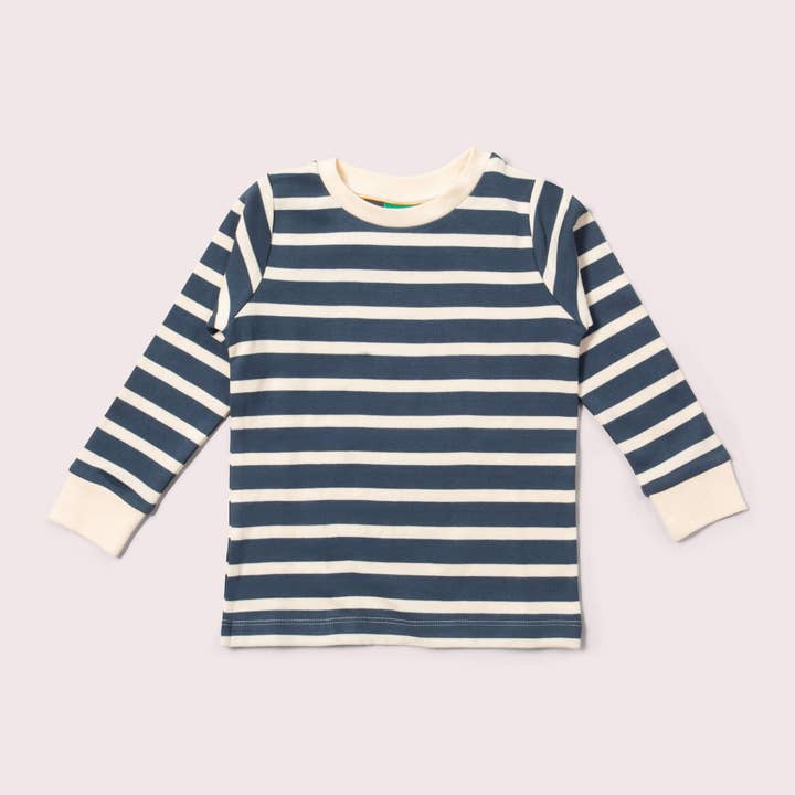 Midnight Blue Striped Long Sleeve T-Shirt for wholesale by Little Green Radicals