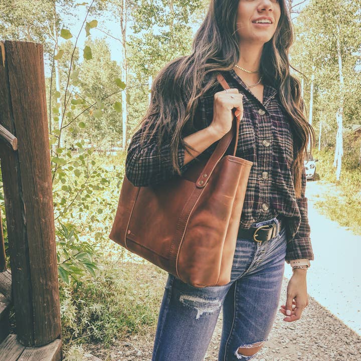 Sac fourre-tout en cuir pour la vente par Rustico