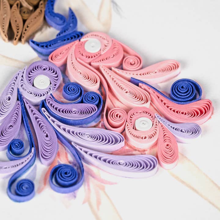 Quilling Card - Wholesale Birthday Card - Quilled Fashion Birthday Girl Greeting Card1